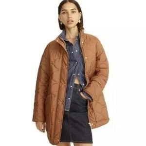 J. Crew Women's Quilted Cocoon Puffer with PrimaLoft Petite Small